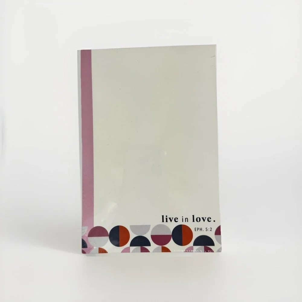 (Set of 3) 4x6 Scripture 'Live in Love' Notepads Christian Bible Verse New